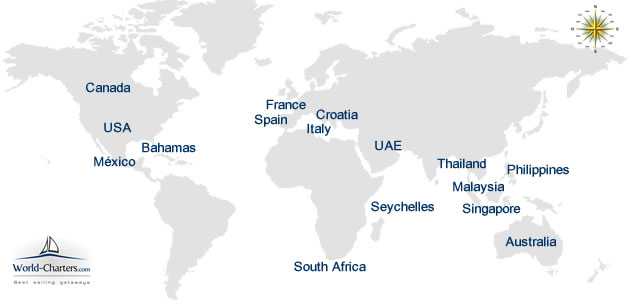 Destinations map